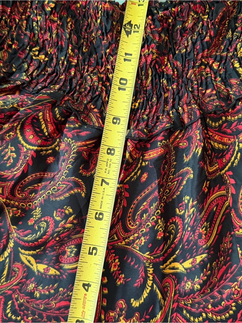 Coline Paisley Wide Leg Pants S/M Boho Flowy Pull On Palazzo Pants - Picture 6 of 8